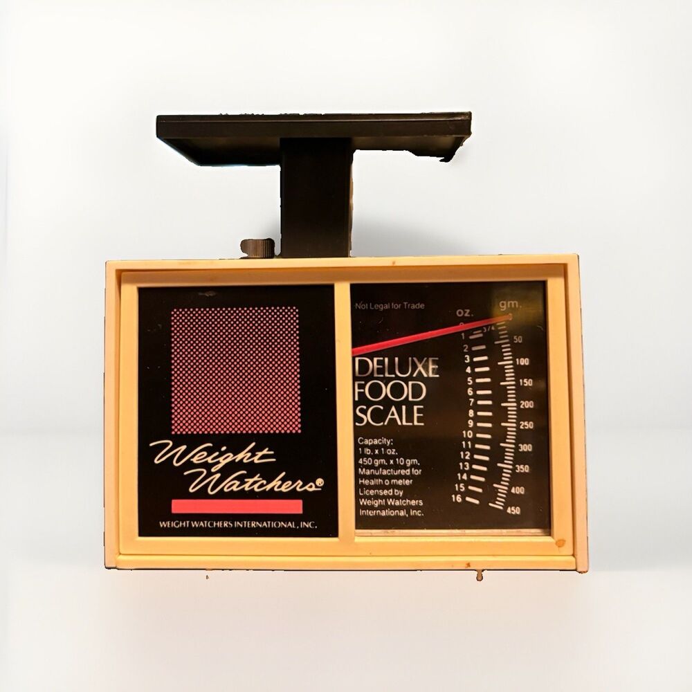 Vintage Weight Watchers Deluxe Food Scale Analog Kitchen Diet 1 lb Retro